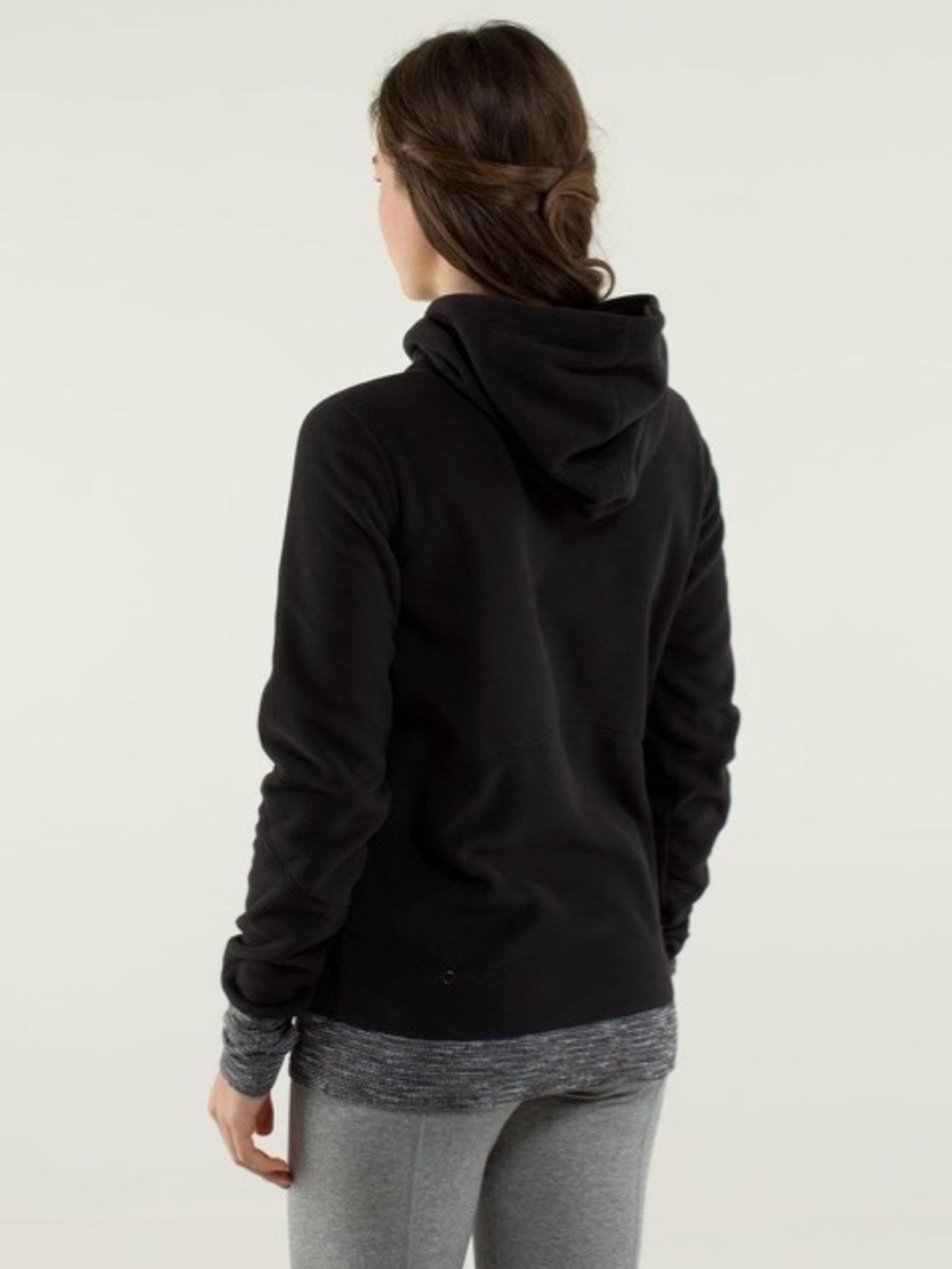 Lululemon Runaway Fleece Hoodie Sz 8 Black Performance Pullover Gym